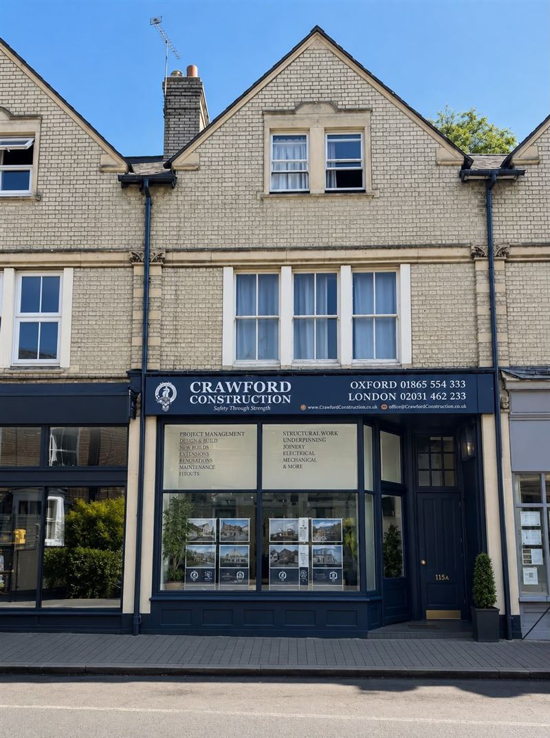 Crawford Construction Iffley Fields storefront at 115 Walton Street
